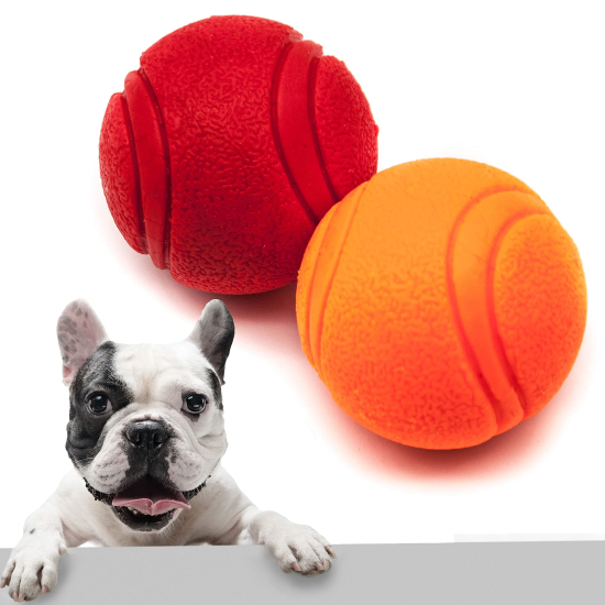 pure rubber solid ball toy dog