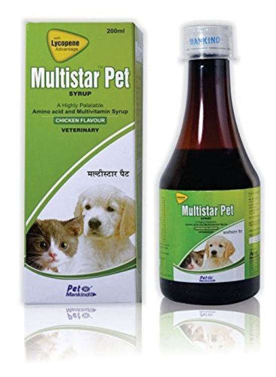 Mankind Multistar Pet Syrup multi vitamin for dogs and cats 200ml